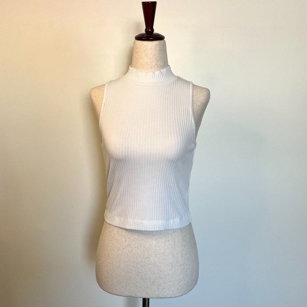 Ribbed Mock Neck Top